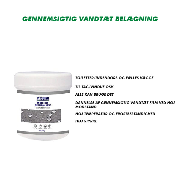 GENNEMSIGTIG VANDTÆT COATING