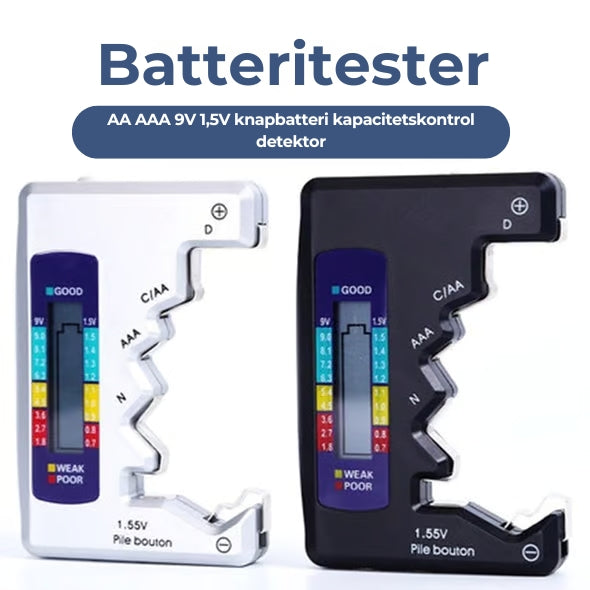 Batteritester- AA/AAA/C/N/D/9 V