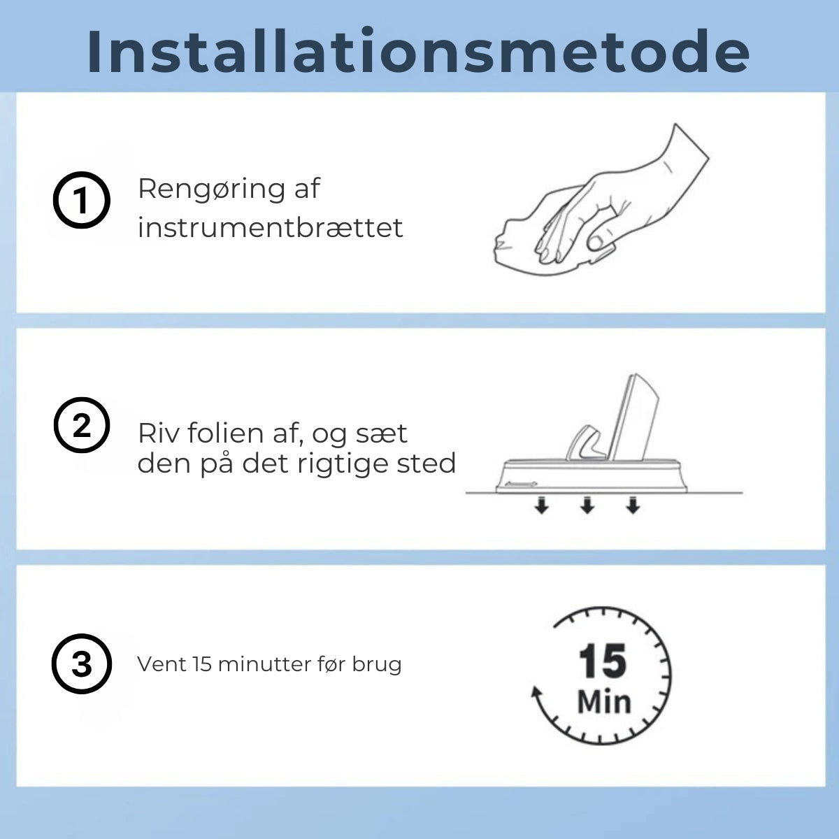 Telefonholder til navigation på instrumentbrættet