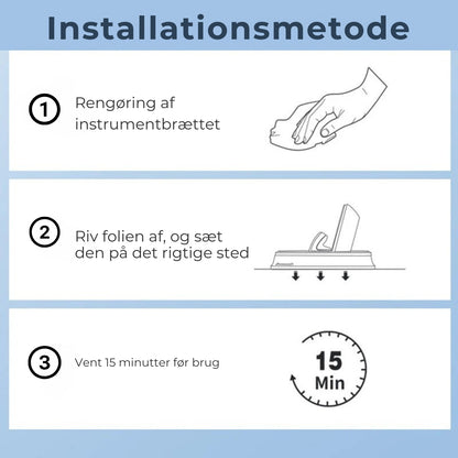 Telefonholder til navigation på instrumentbrættet