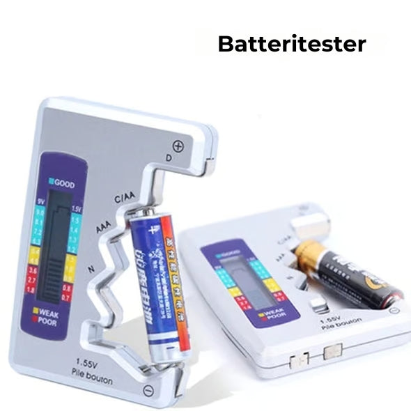 Batteritester- AA/AAA/C/N/D/9 V